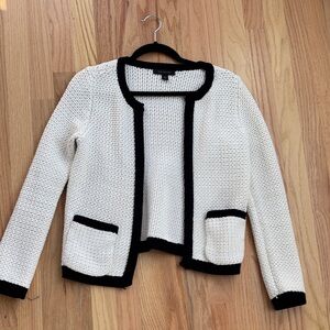 Ann Taylor Cream and Black Women's Cardigan